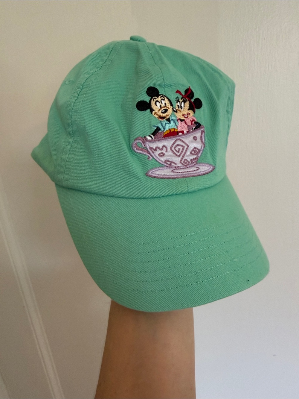 Rare Walt Disney Mint Green Hat Mad Hatter Tea Party Adult